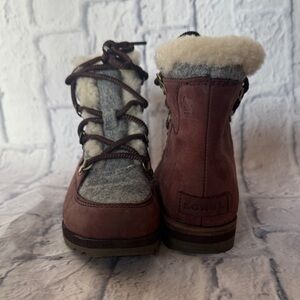 Sorel Tan and Gray Winter Boots